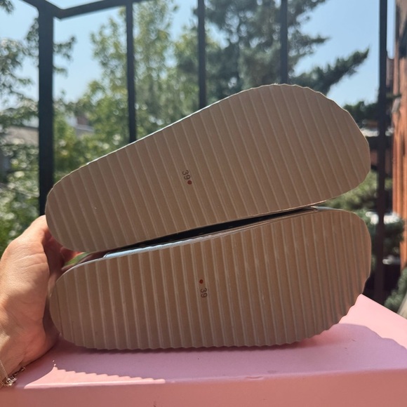 New Free People Rule Breaker Flatform Sandal Shoes Platform Silver Metallic 39 - Picture 6 of 12